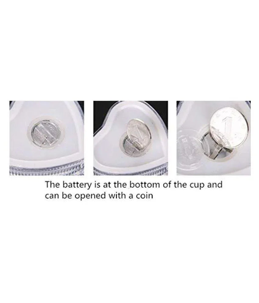 Heart Shape Activated Blinking Led Glass Cup - warehousetech13