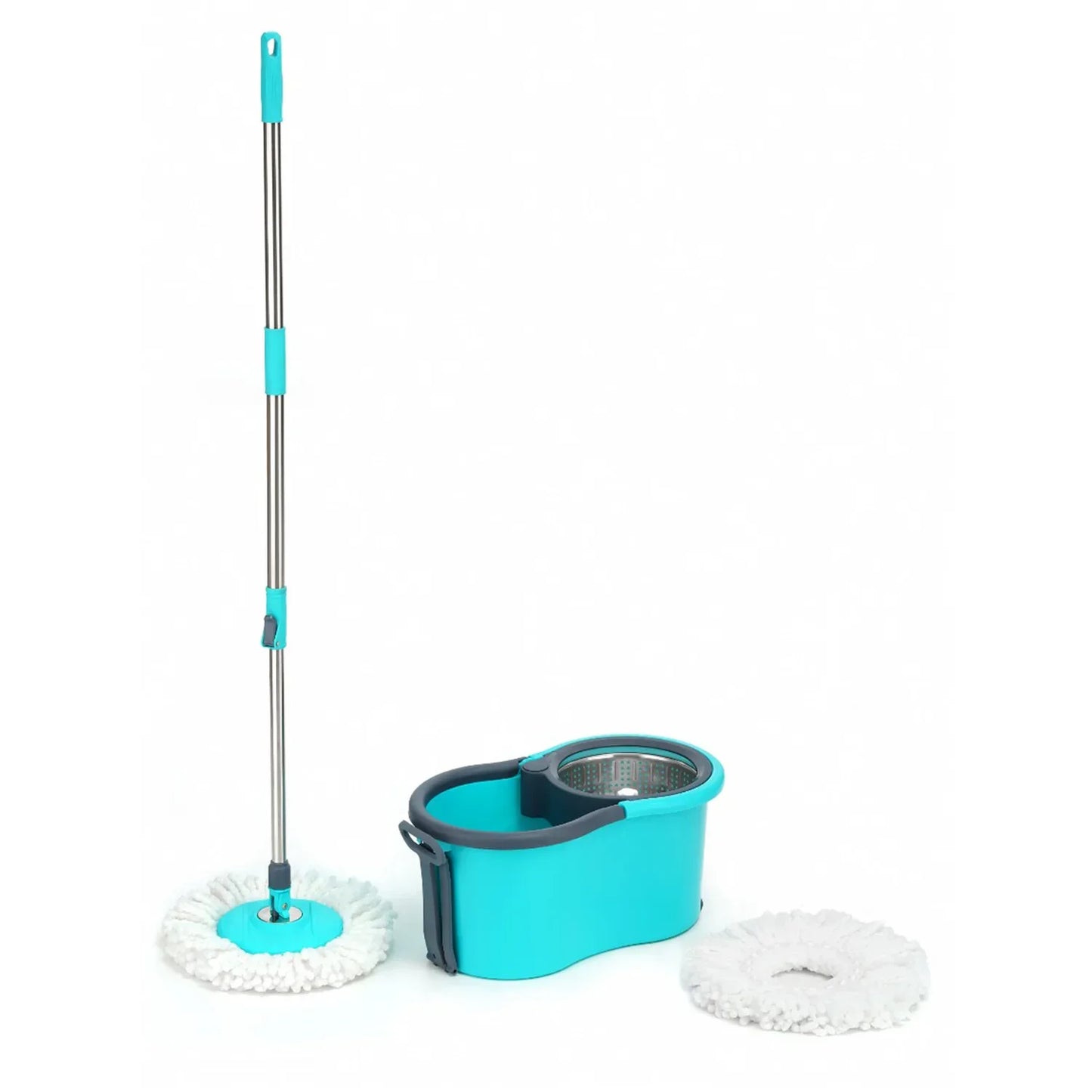 Quick Spin Mop With Steel Spin Bucket Floor Cleaning Easy Wheels Big Bucket Floor Cleaning Mop With Bucket - warehousetech13