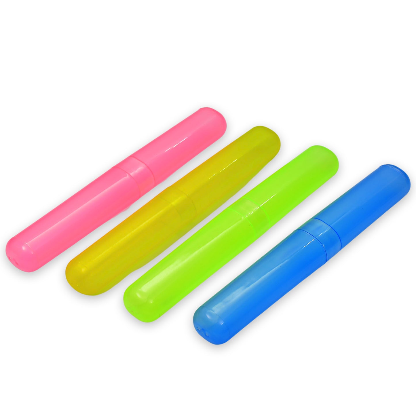 4pc Plastic Toothbrush Cover Anti Bacterial Toothbrush Container- Tooth Brush Travel Covers Case Holder Cases