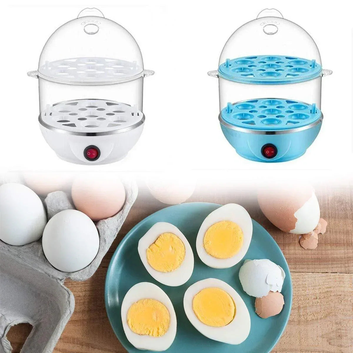 115 Multi-function 2 Layer 14 Egg Cooker Boilers Steamer - warehousetech13