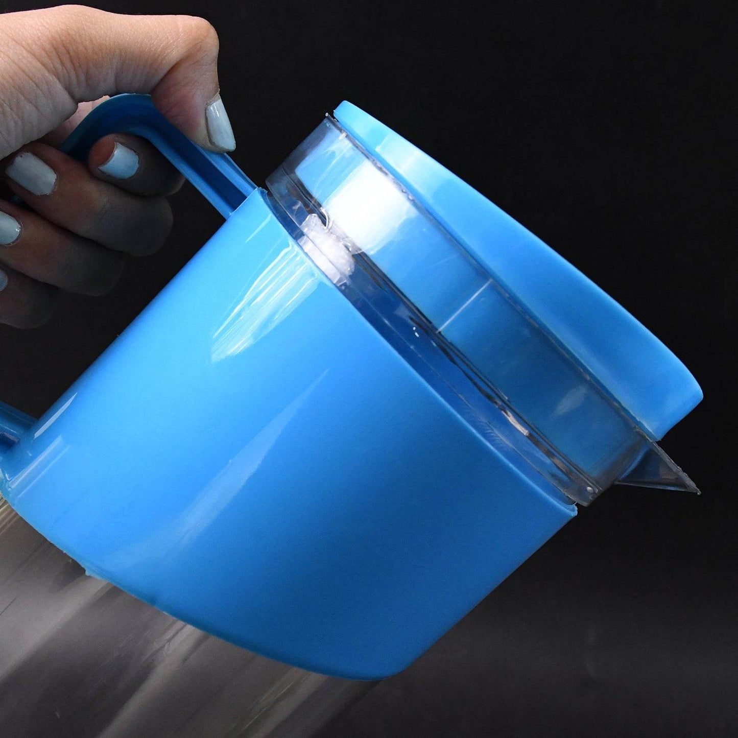 Transparent Stylish Premium Jug With Elegant Handle (2000 Ml Jug Approx 4 Pcs Plastic Glass) - warehousetech13