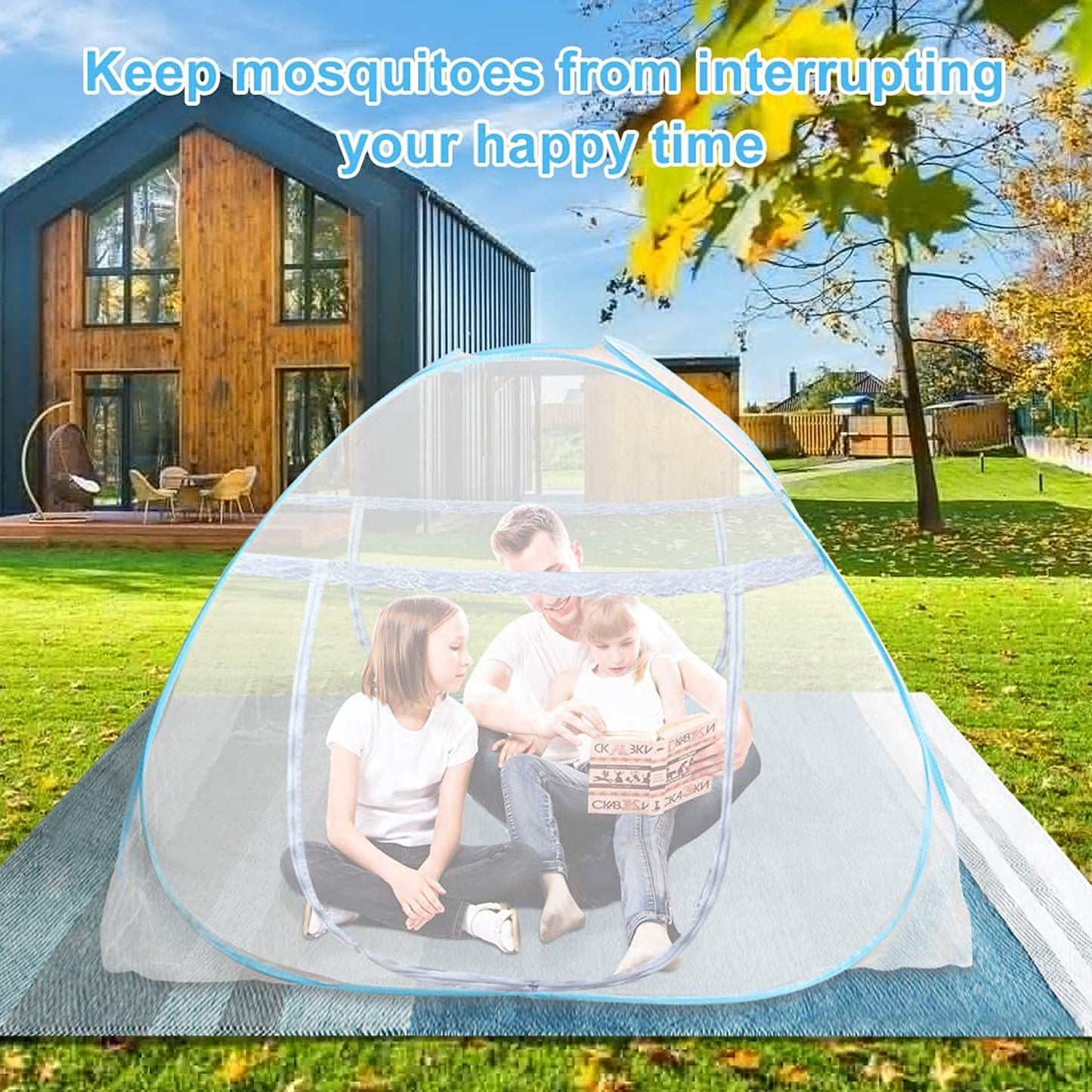 Premium Polyester Foldable Mosquito Net Tent (100 Cm Long 1 Pc) - warehousetech13