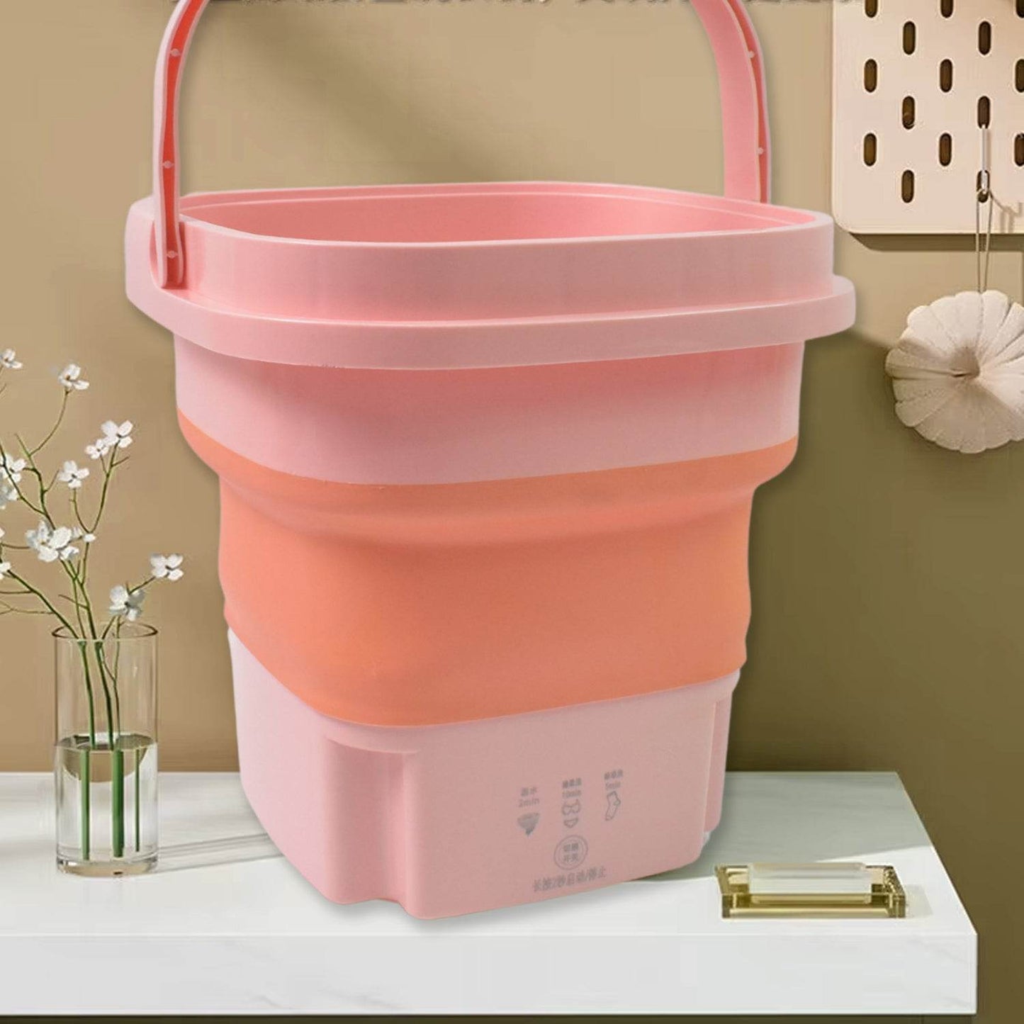 Portable Washing Machine Foldable Washer And Dryer Combo (1 Set Mix Color) - warehousetech13