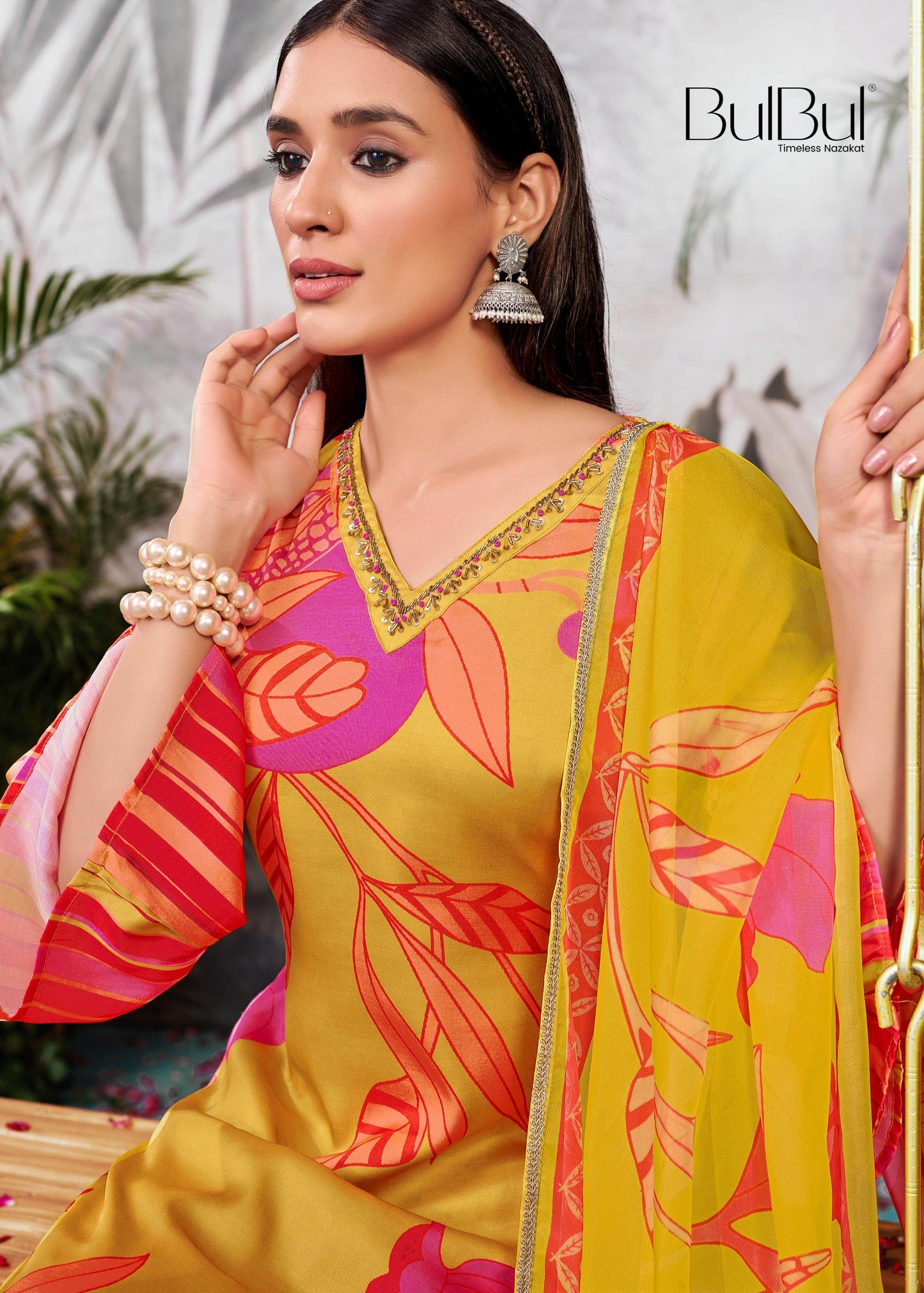 Rani Blue & Mustard Silk Kurta Set with Dupatta for Women – Elegant Festive & Party Wear Outfit