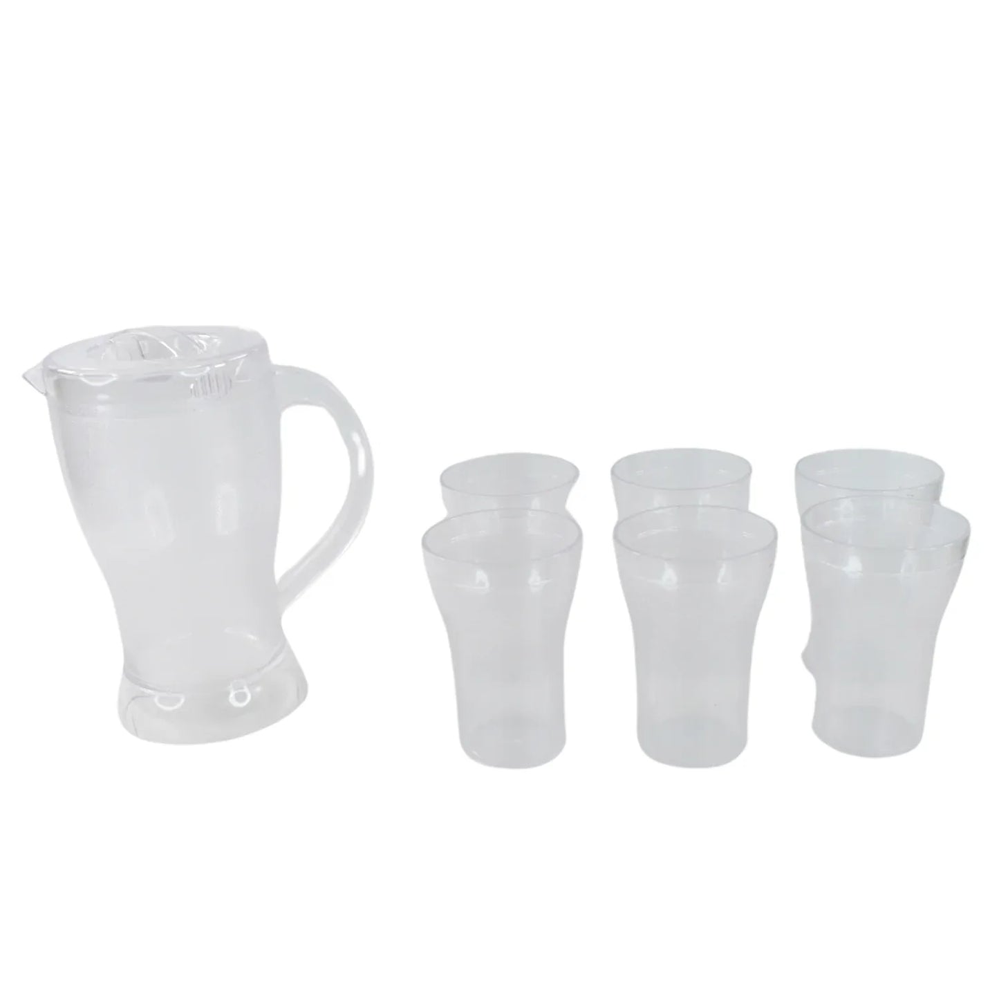Unbreakable Lemon Jug Set With 6 Glasses - warehousetech13