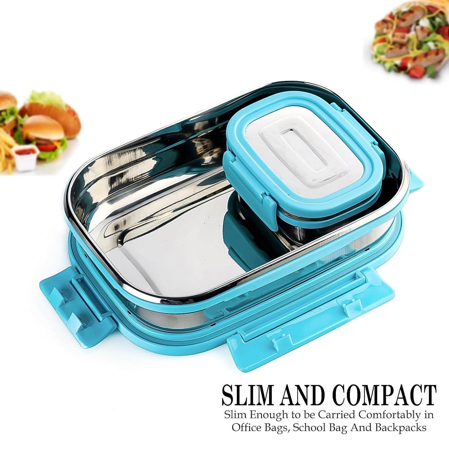 Premium Stainless Steel Lunch Box For Kid 2 Containers Lunch Box - warehousetech13