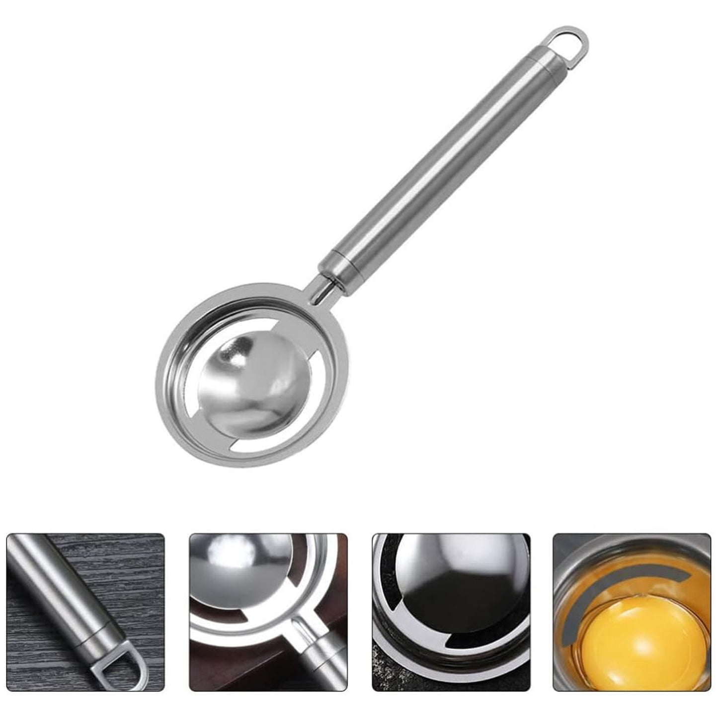 5898 Kitchen Tools Egg Yolk White Separator Stainless Steel Egg White Separator Tools Eggs Yolk Filter Gadgets Kitchen Gadgets Separating Funnel Spoon Egg Divider Tools - warehousetech13