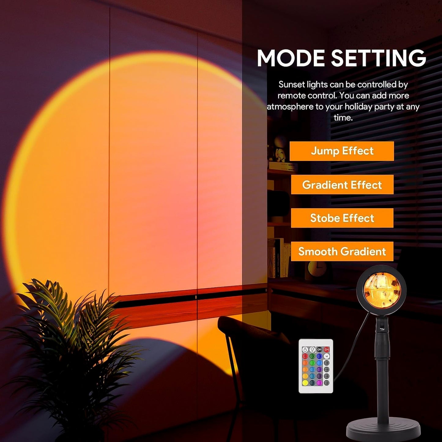 6423 4 Colors Sunset Lamp Sunset Projection Lamp Led Night Lights - warehousetech13