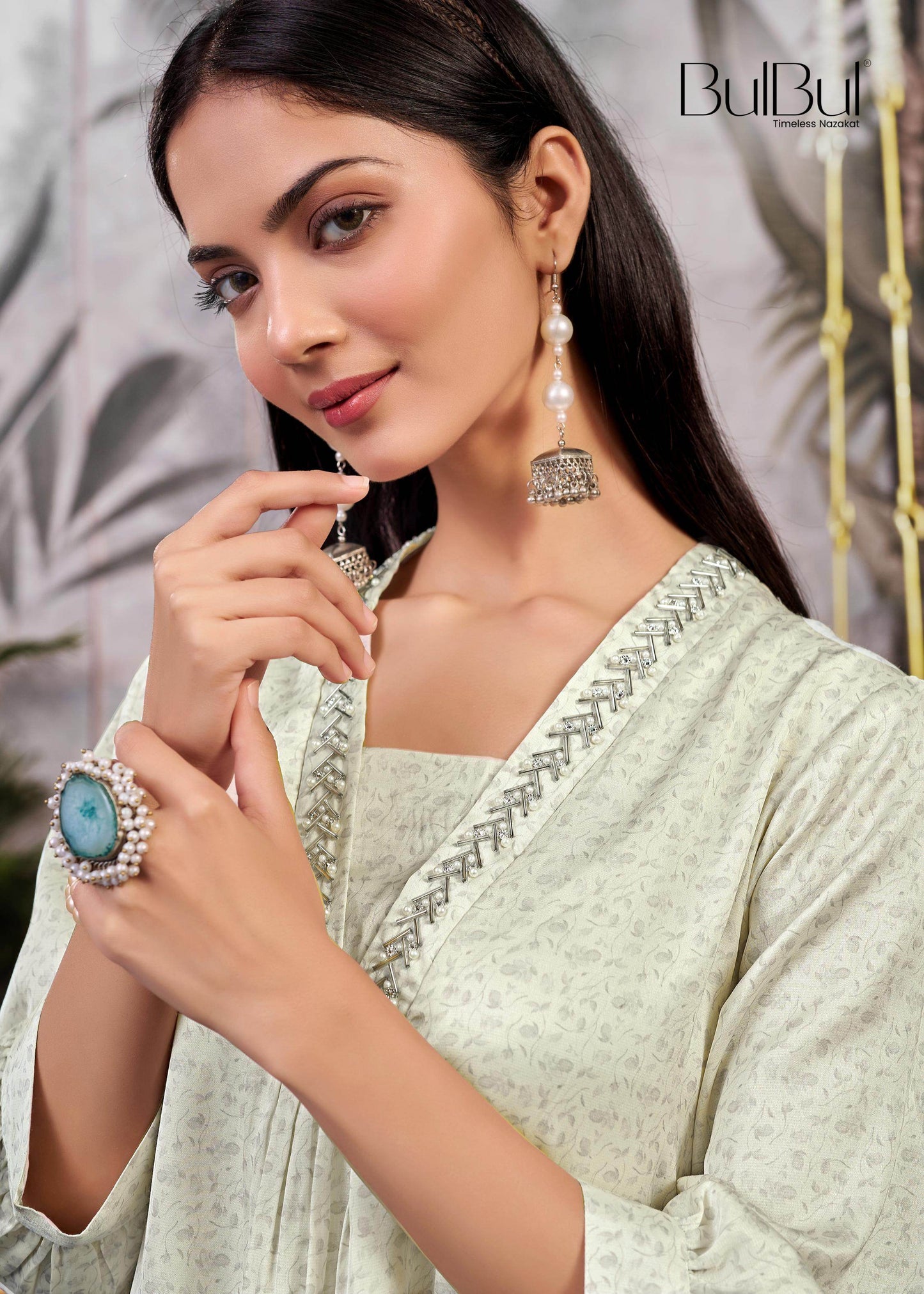 Reeva Silk White and Lavender Kurta Set - Elegant Handcrafted Ethnic Wear