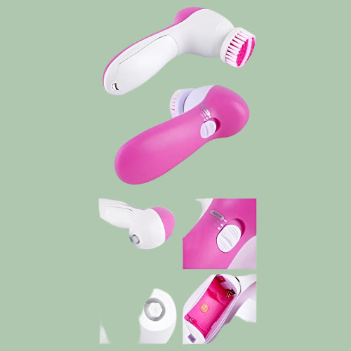 5-in-1 Smoothing Body Facial Massager (Pink) - warehousetech13