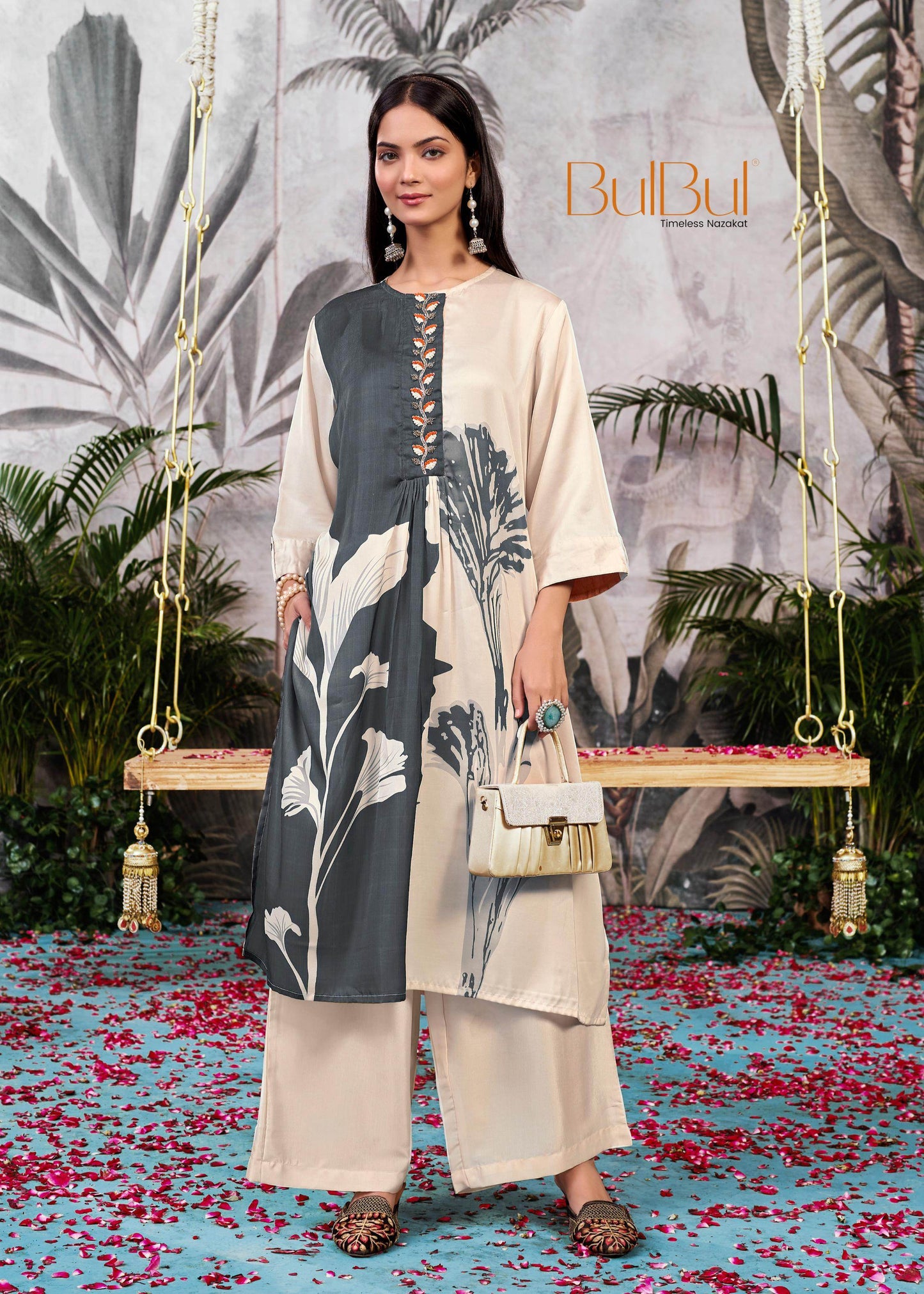 Arwa Silk Brown & Black Kurta Set – Elegant Traditional Wear