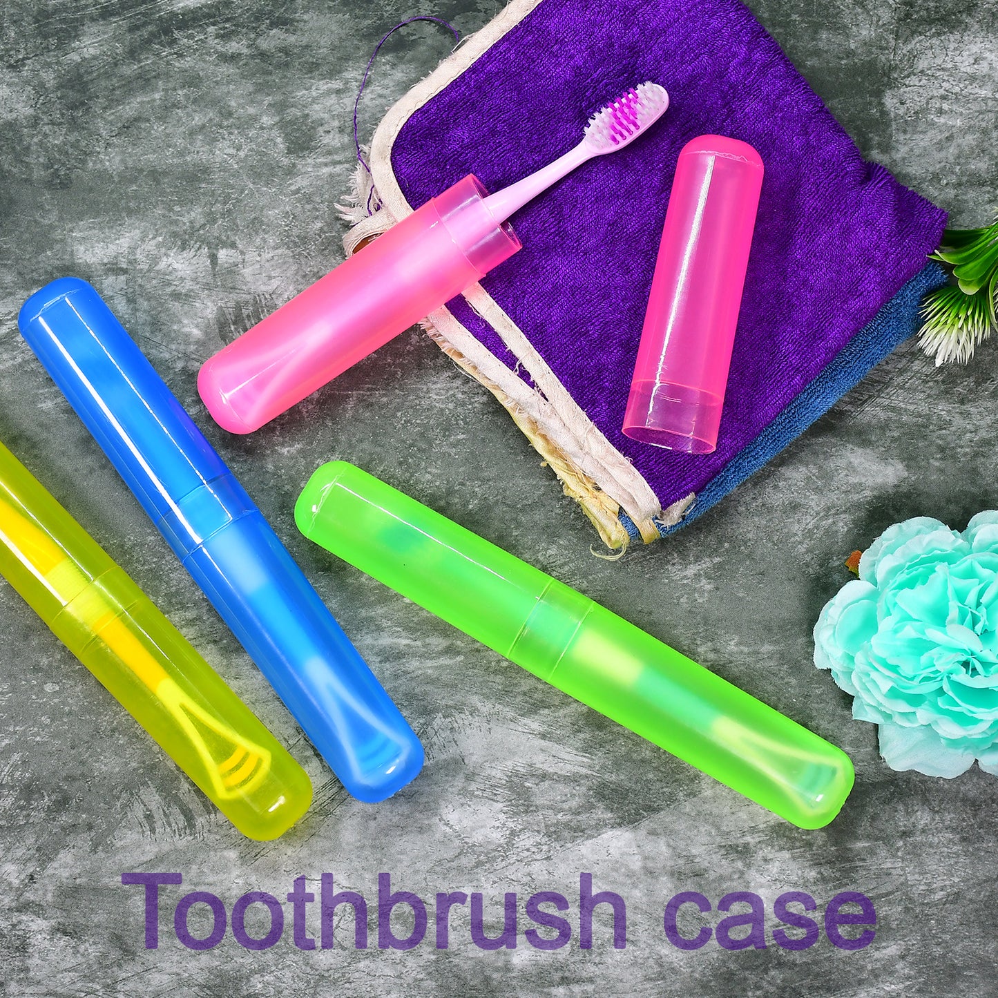 4pc Plastic Toothbrush Cover Anti Bacterial Toothbrush Container- Tooth Brush Travel Covers Case Holder Cases