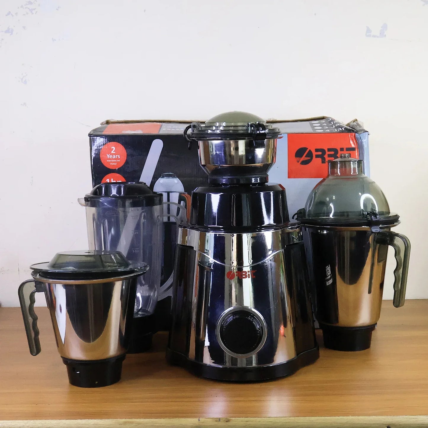 Orbit Heavy Duty 1 Hp (746) Watts Mixer Grinder With 4 Multipurpose Jars - warehousetech13