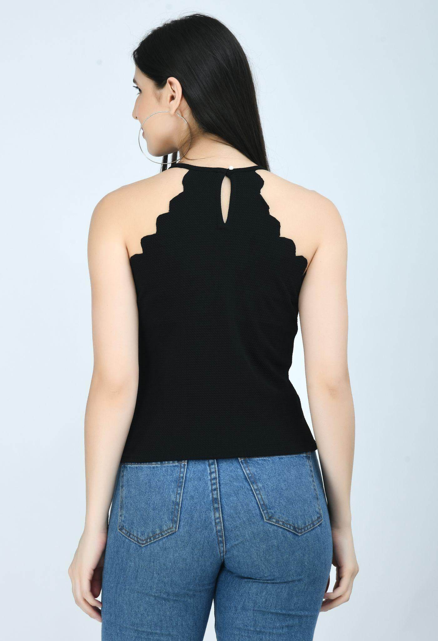 Women's Cotton Blend Solid Tops - warehousetech13