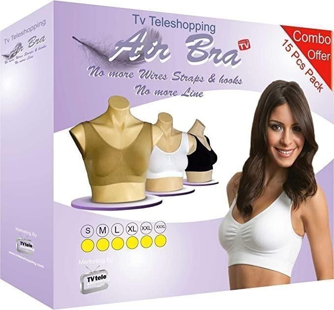Women's Multicolor Air Bra Pack Of 3 Free Size - warehousetech13