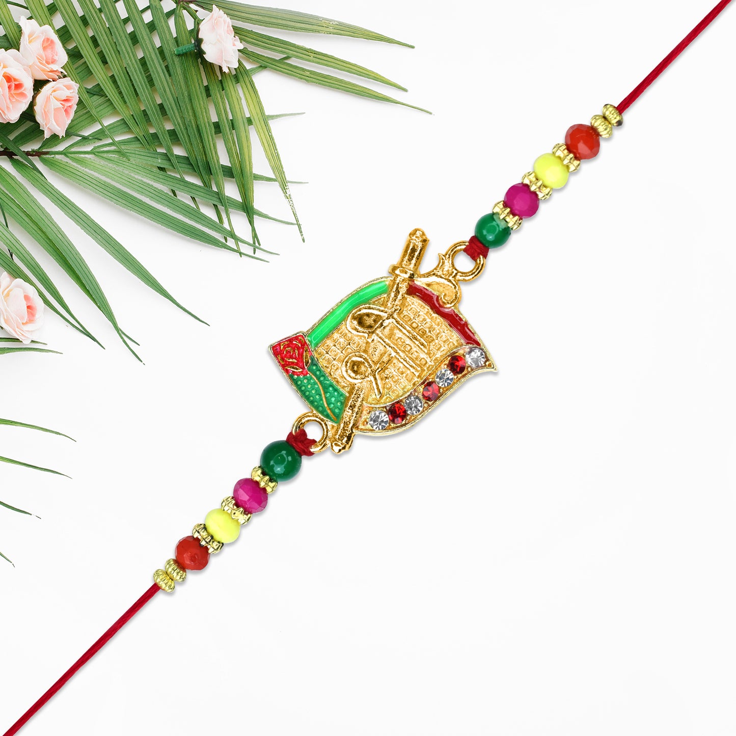 Shree Symbol Rakhi With Shield Design - warehousetech13