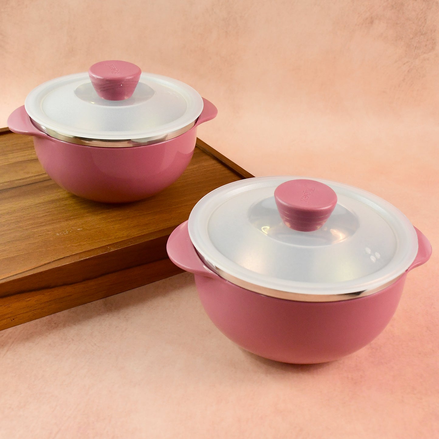 Apex Premium Plastic Serving Bowl Set With Lids (2 Pc) - warehousetech13