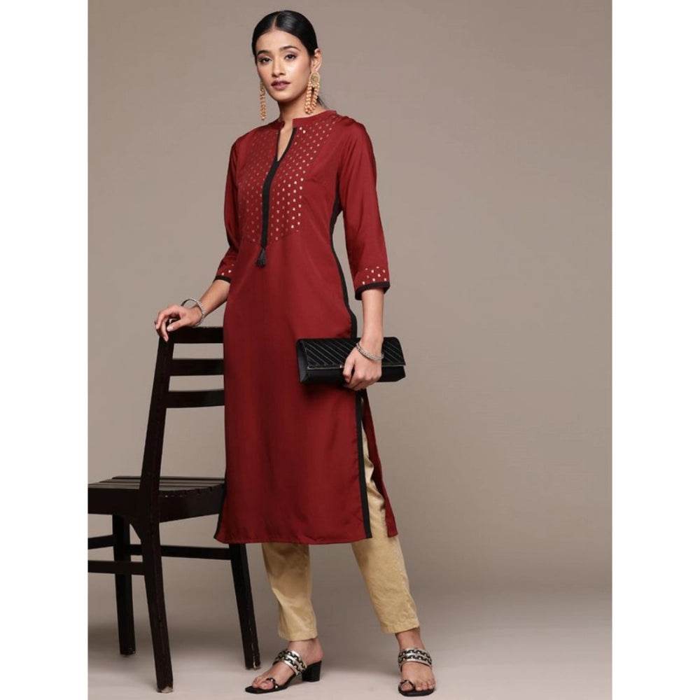 Ethinic Women's Casual Kurti Maroon - warehousetech13