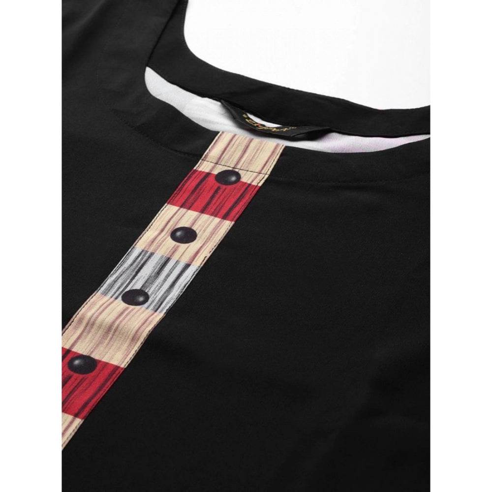 Ethinic Women's Casual Kurti Black - warehousetech13