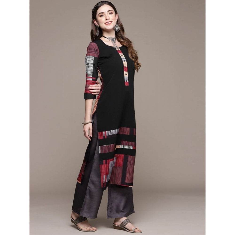 Ethinic Women's Casual Kurti Black - warehousetech13