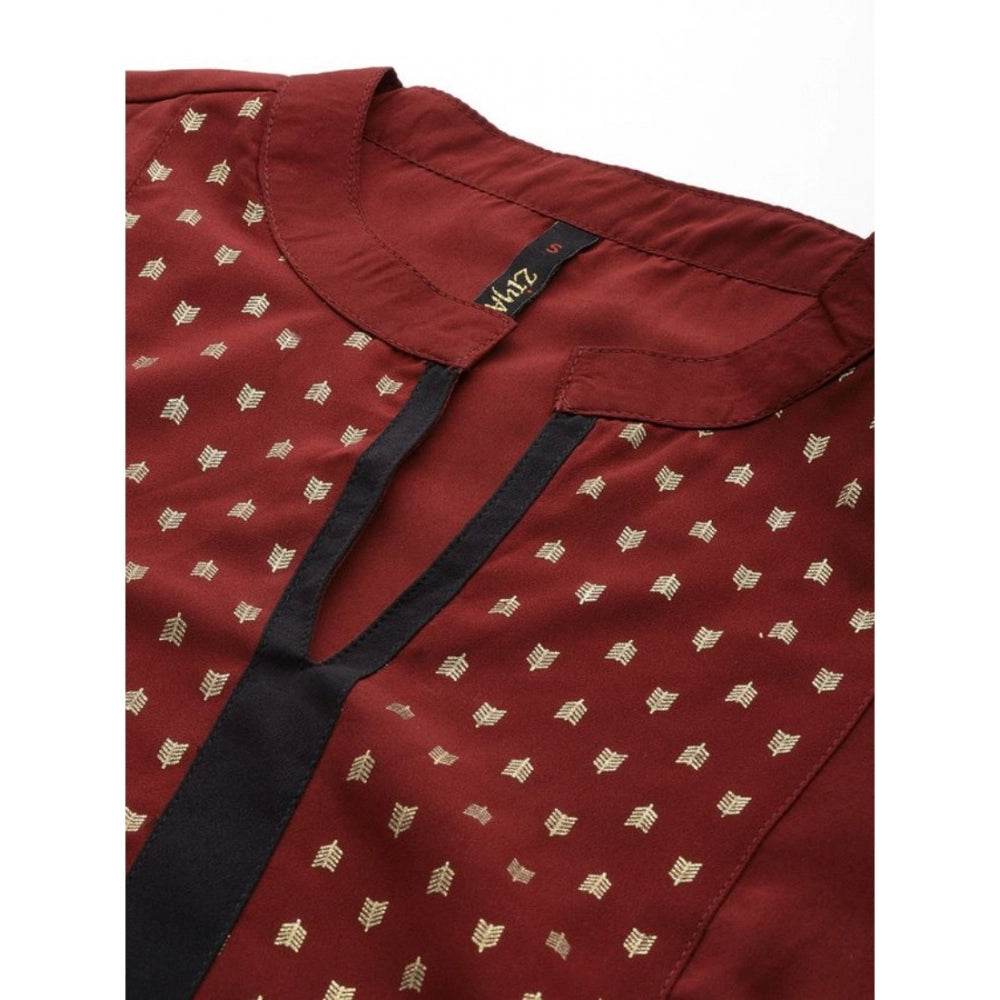 Ethinic Women's Casual Kurti Maroon - warehousetech13