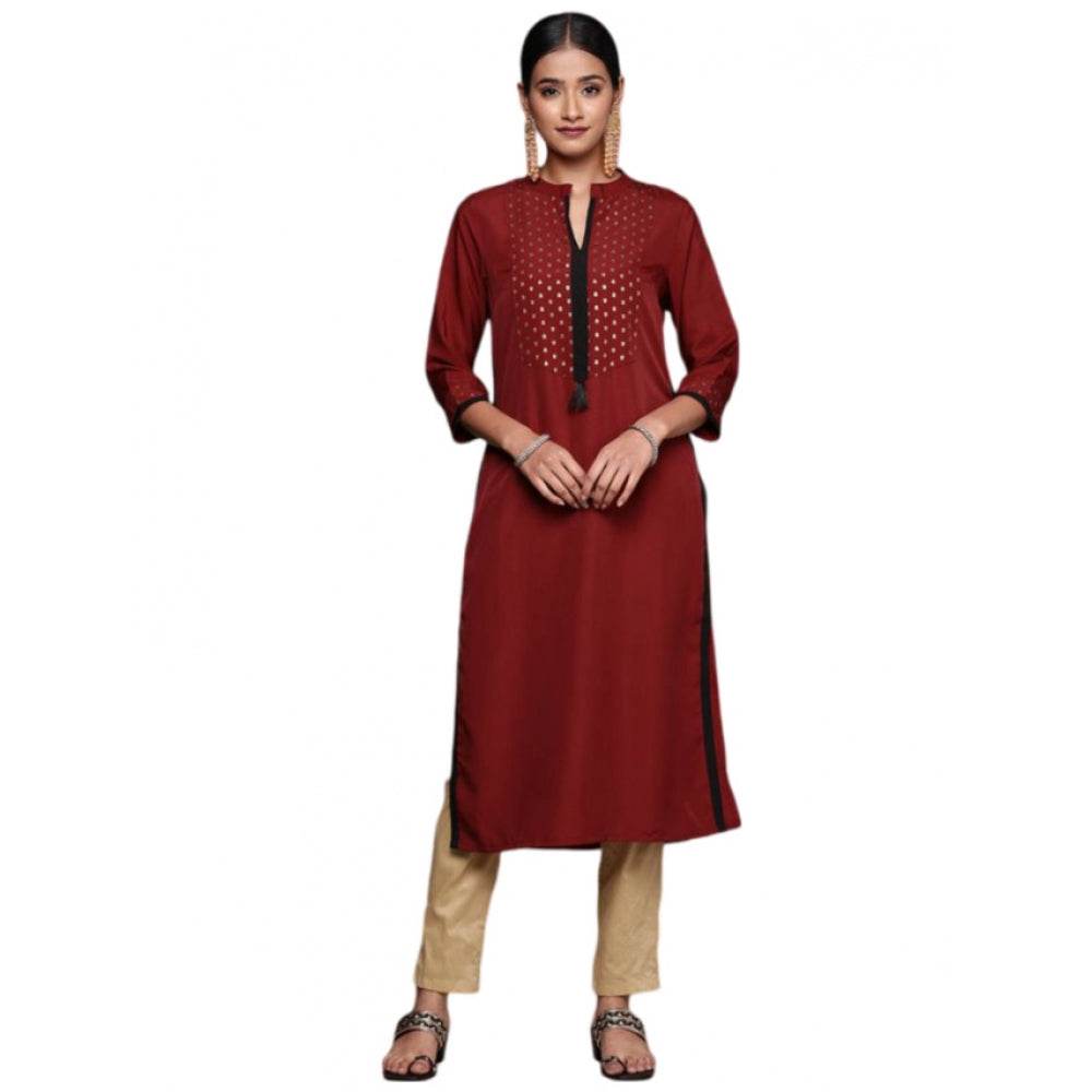 Ethinic Women's Casual Kurti Maroon - warehousetech13