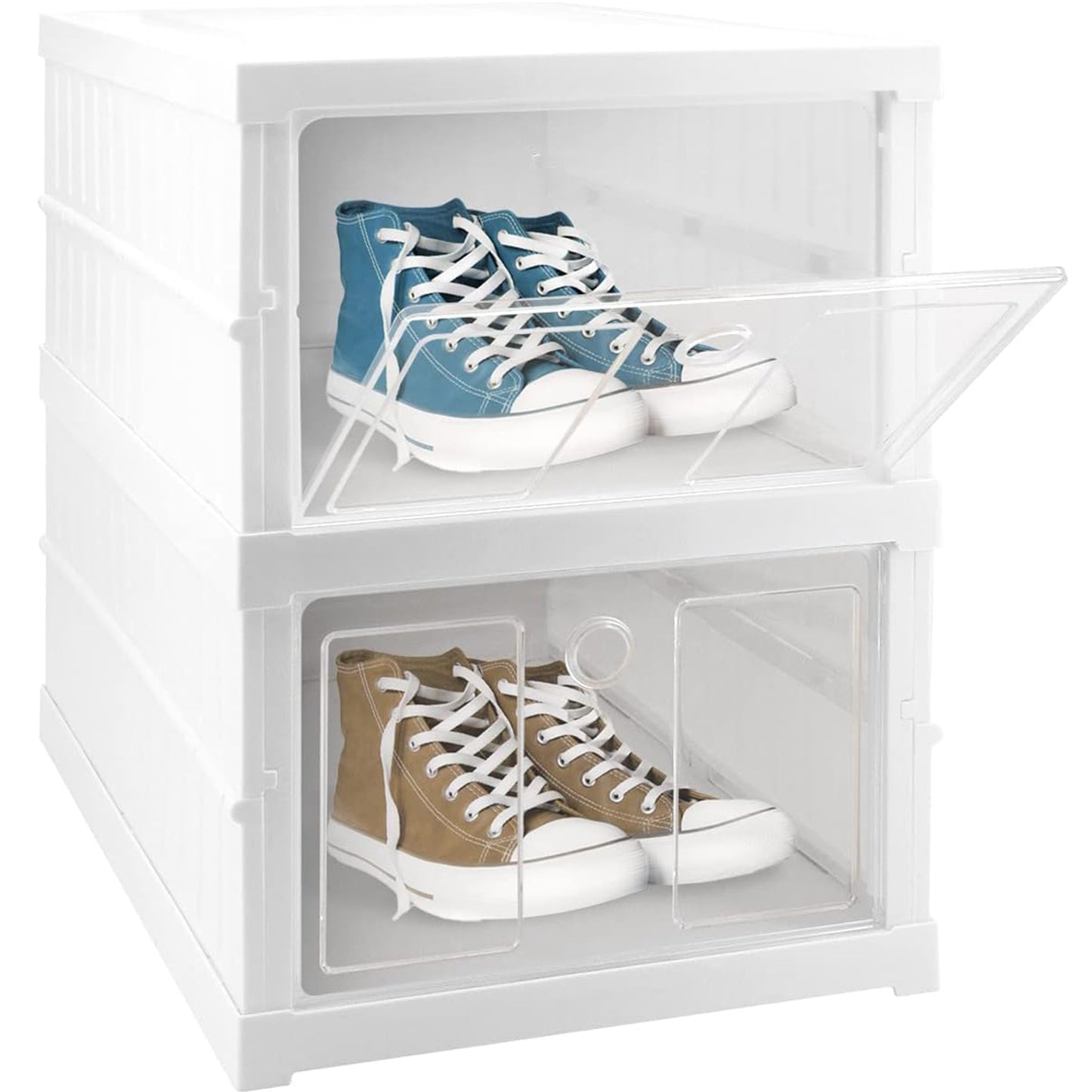 Stackable Multifunctional Storage For Clothes Foldable Drawer Shelf Basket Utility Cart Rack Storage Organizer Cart For Kitchen Pantry Closet Bedroom Bathroom Laundry (2 Layer 1 Pc) - warehousetech13