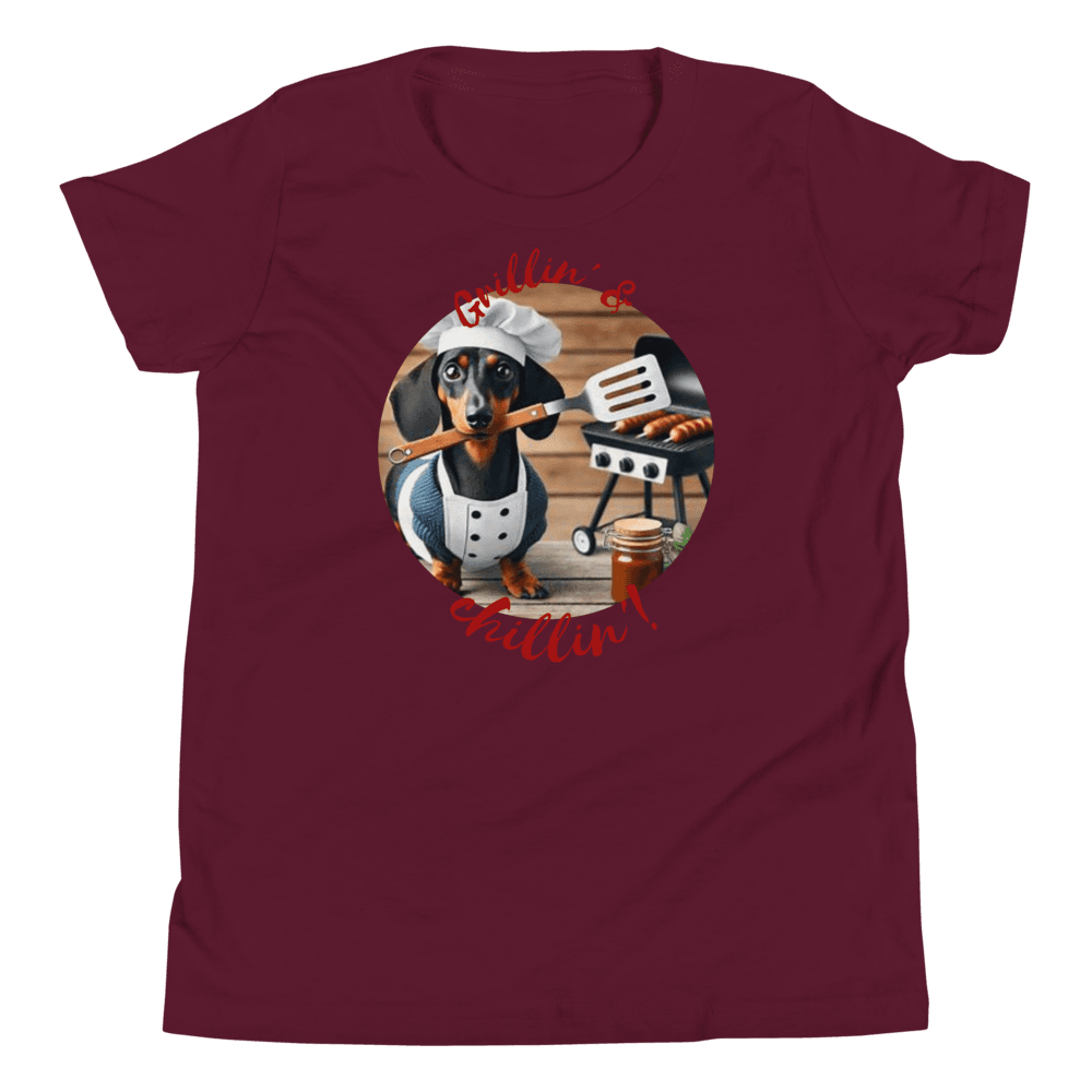 Chef Dachshund Youth T-Shirt - warehousetech13