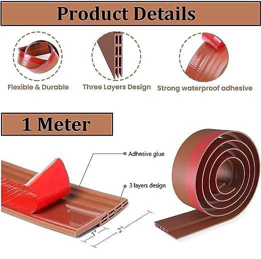 Self-Adhesive 1m Wood Floor Transition Strip Tape - warehousetech13