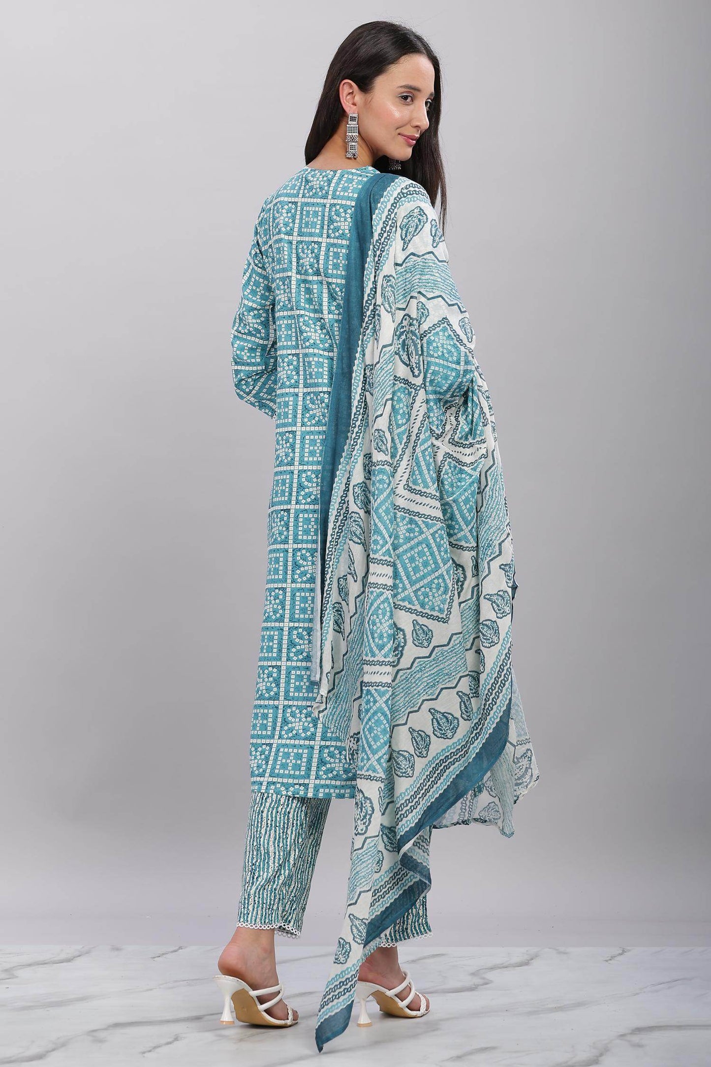 Firdous Blue Rayon Kurta Set with Dupatta for Women | Elegant Festive & Casual Wear Outfit