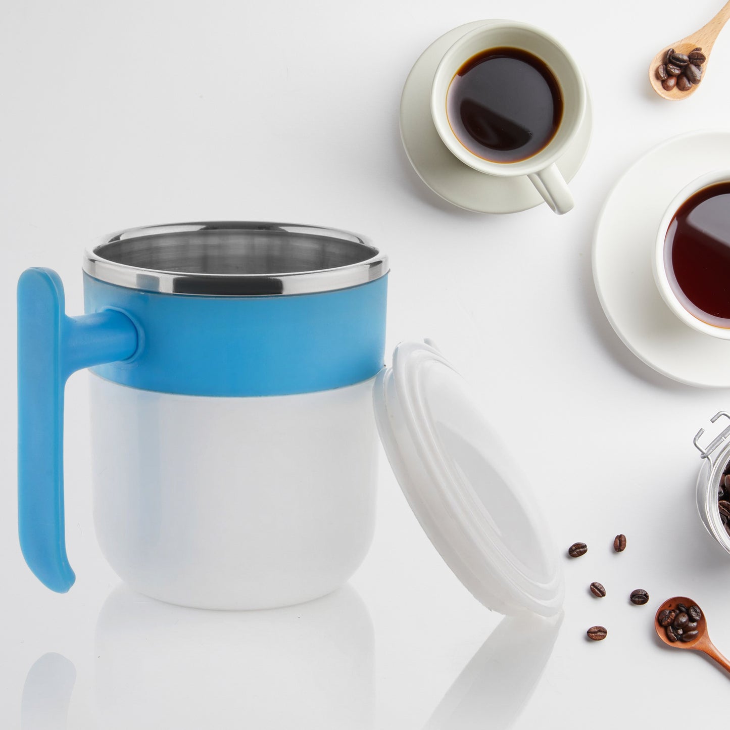 Stainless Steel Lid Cover Hot Coffeetea Mug Hot Insulated Double Wall Stainless Steel Coffee And Milk Cup With Lid - Coffee Cup (1 Pc ) - warehousetech13