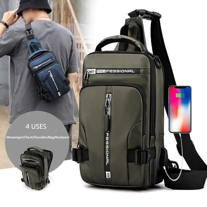 Sling Bag with USB Charging Port - warehousetech13