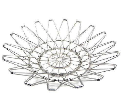 Multipurpose Fruit Basket Stainless Steel For Vegetable Fruits Dining (foldable) - warehousetech13