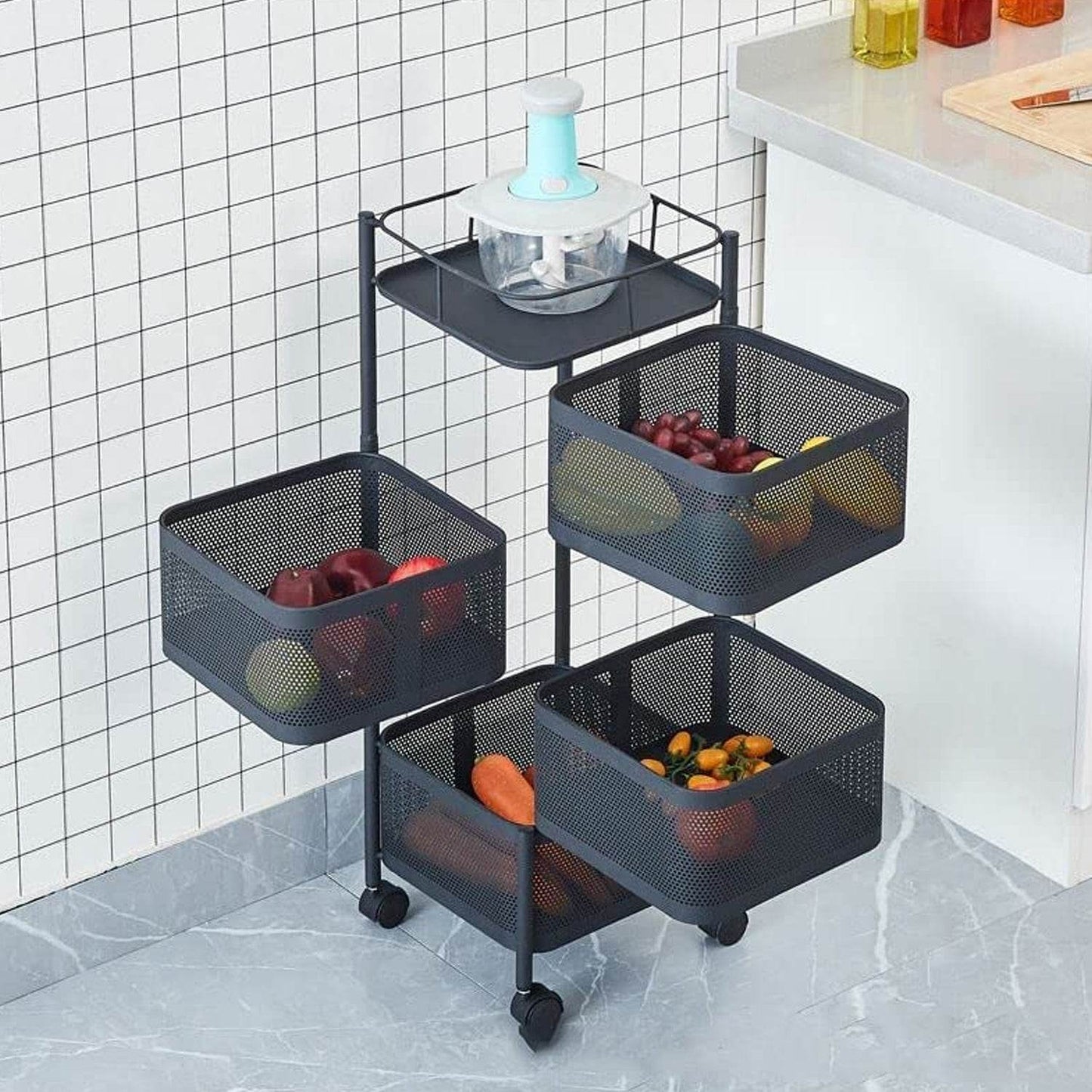 Metal High Qaulity Kitchen Trolley Kitchen Organizer Items And Kitchen Accessories - warehousetech13