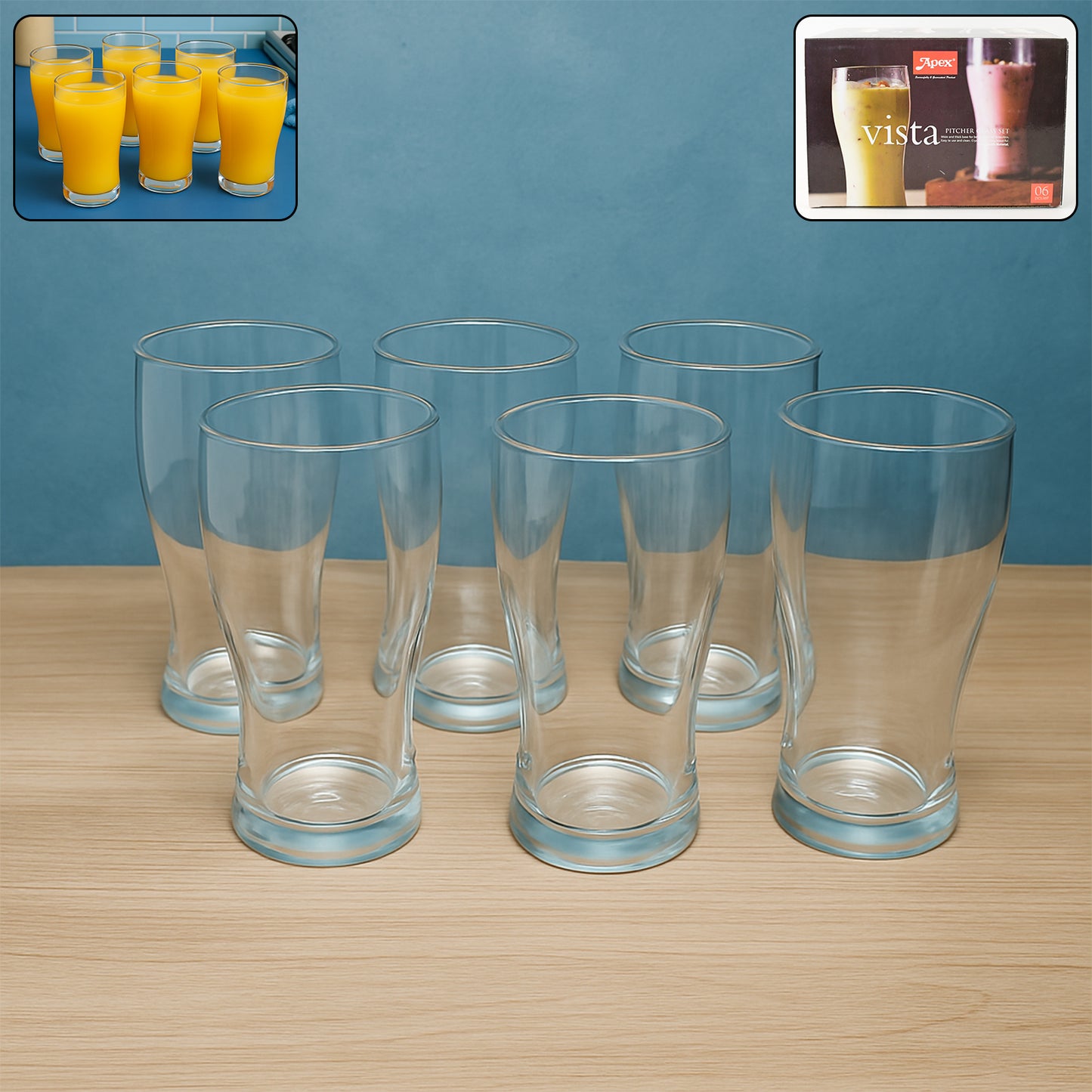 Vista Unbreakable Pitcher Glass Set 6piece - warehousetech13