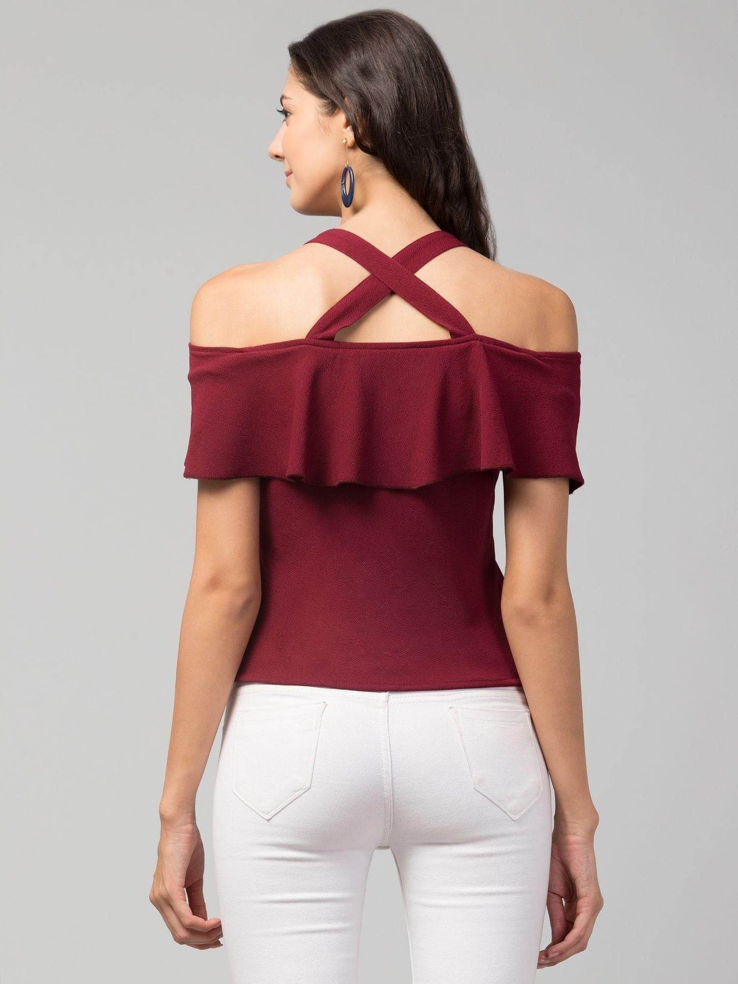 Women's Cotton Blend Solid Tops - warehousetech13