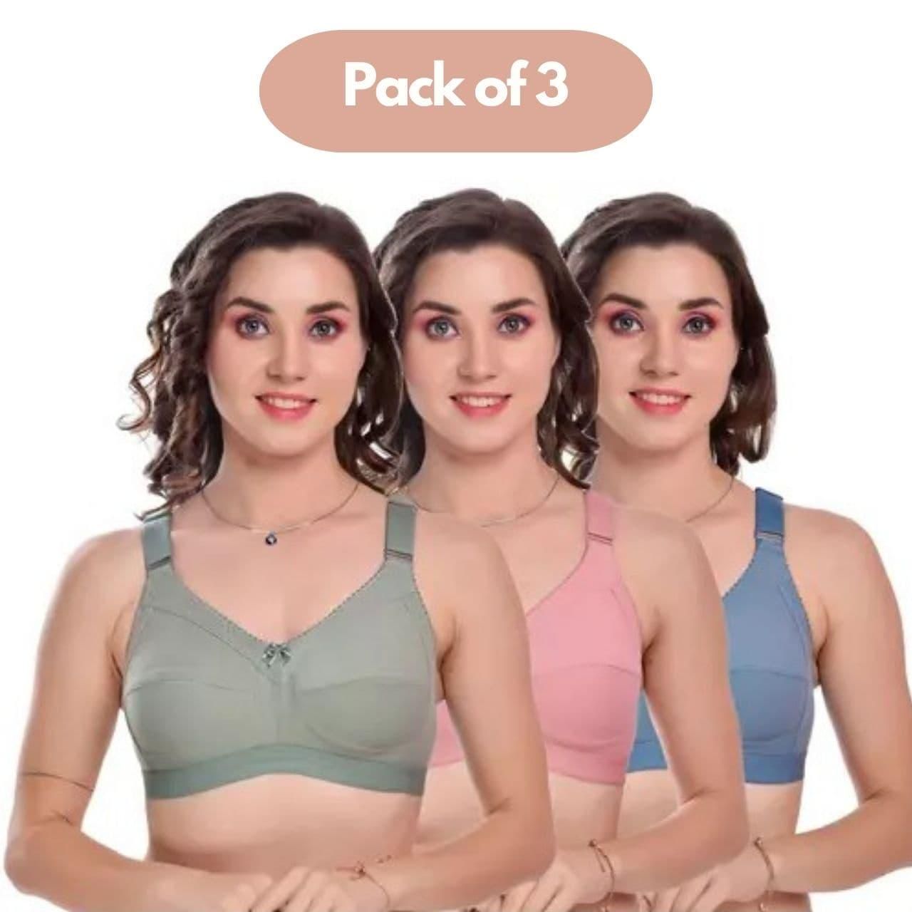 Full Coverage Non Padded Bra Pack of 3 - warehousetech13
