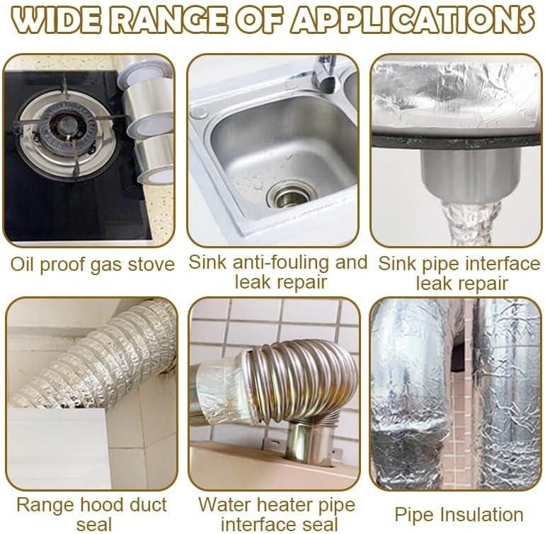 High Temperature Resistant Aluminum Foil Tape For Kitchen - warehousetech13