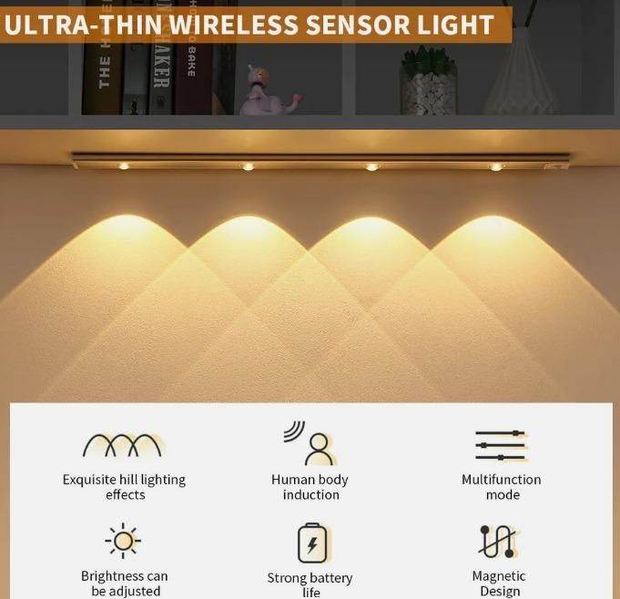 LED PIR Motion Sensor Cabinet With USB Rechargeble - warehousetech13