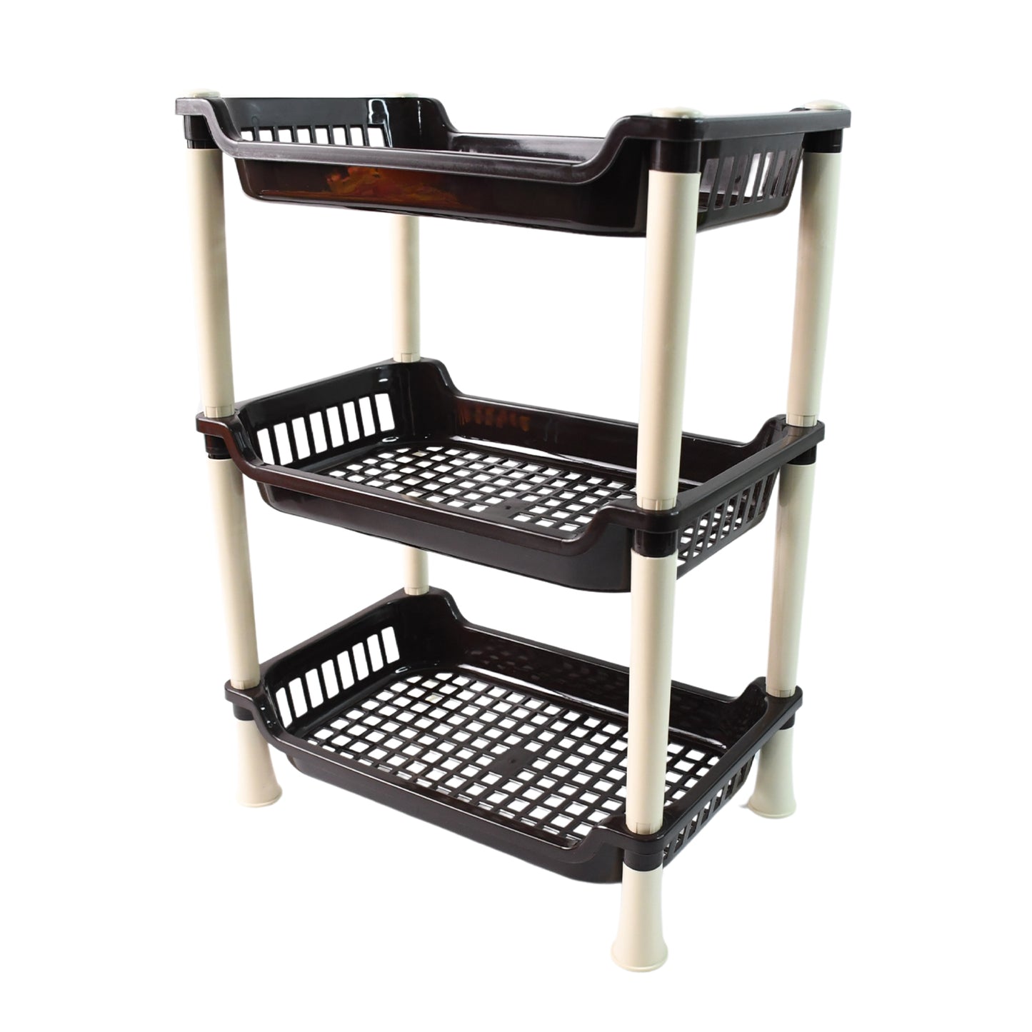 Small Multiuse Plastic Storage Rack Organizer 3-tier - warehousetech13