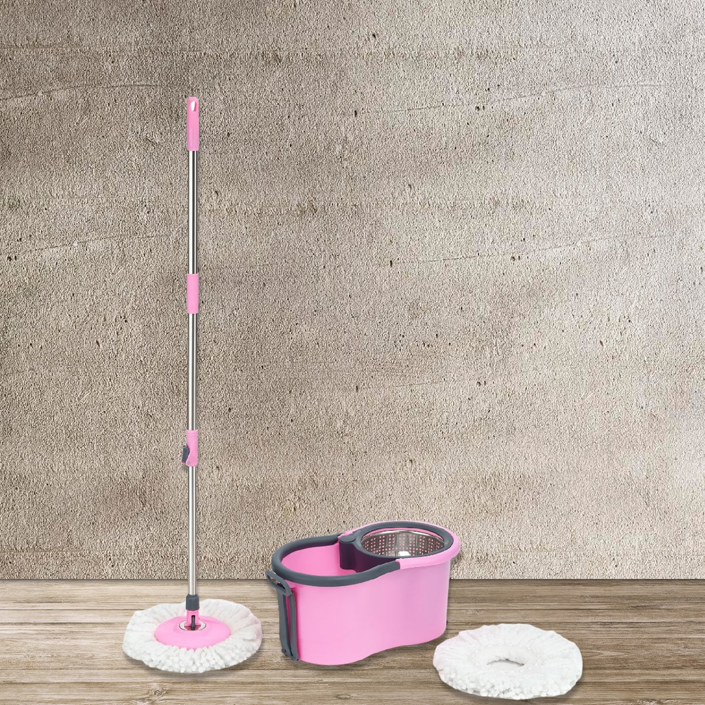 Quick Spin Mop With Steel Spin Bucket Floor Cleaning Easy Wheels Big Bucket Floor Cleaning Mop With Bucket - warehousetech13