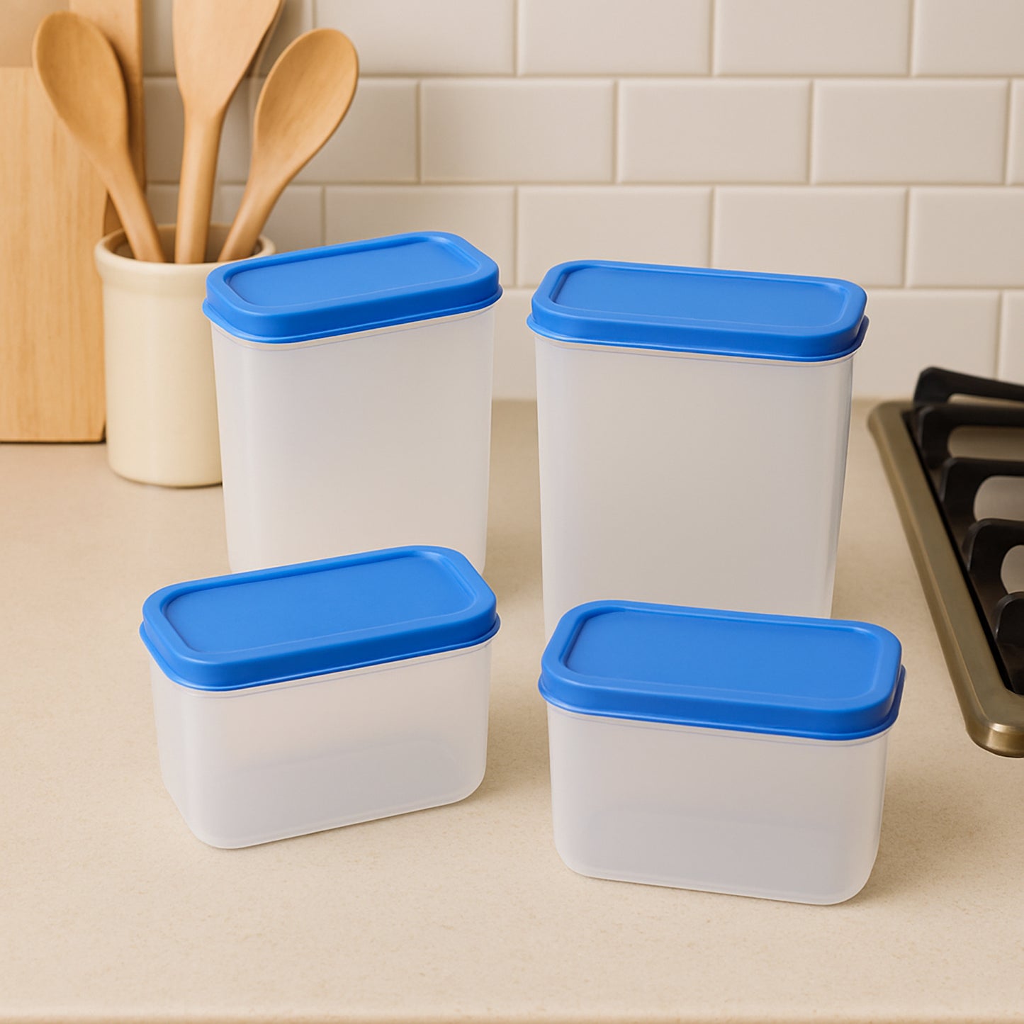 Glory Plastic Storage Container Box Set (4 Pc) - warehousetech13