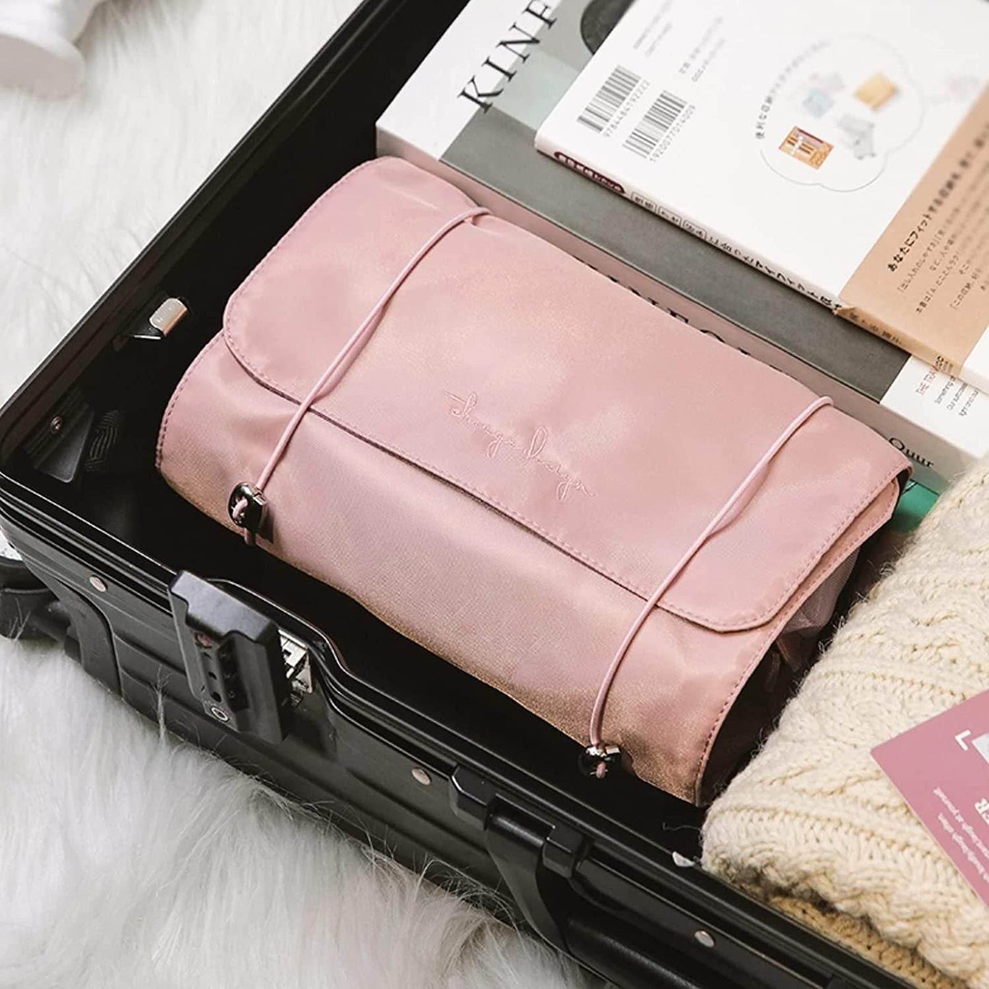 Solid 7 Cms Cosmetic Pouch(Pink) - warehousetech13