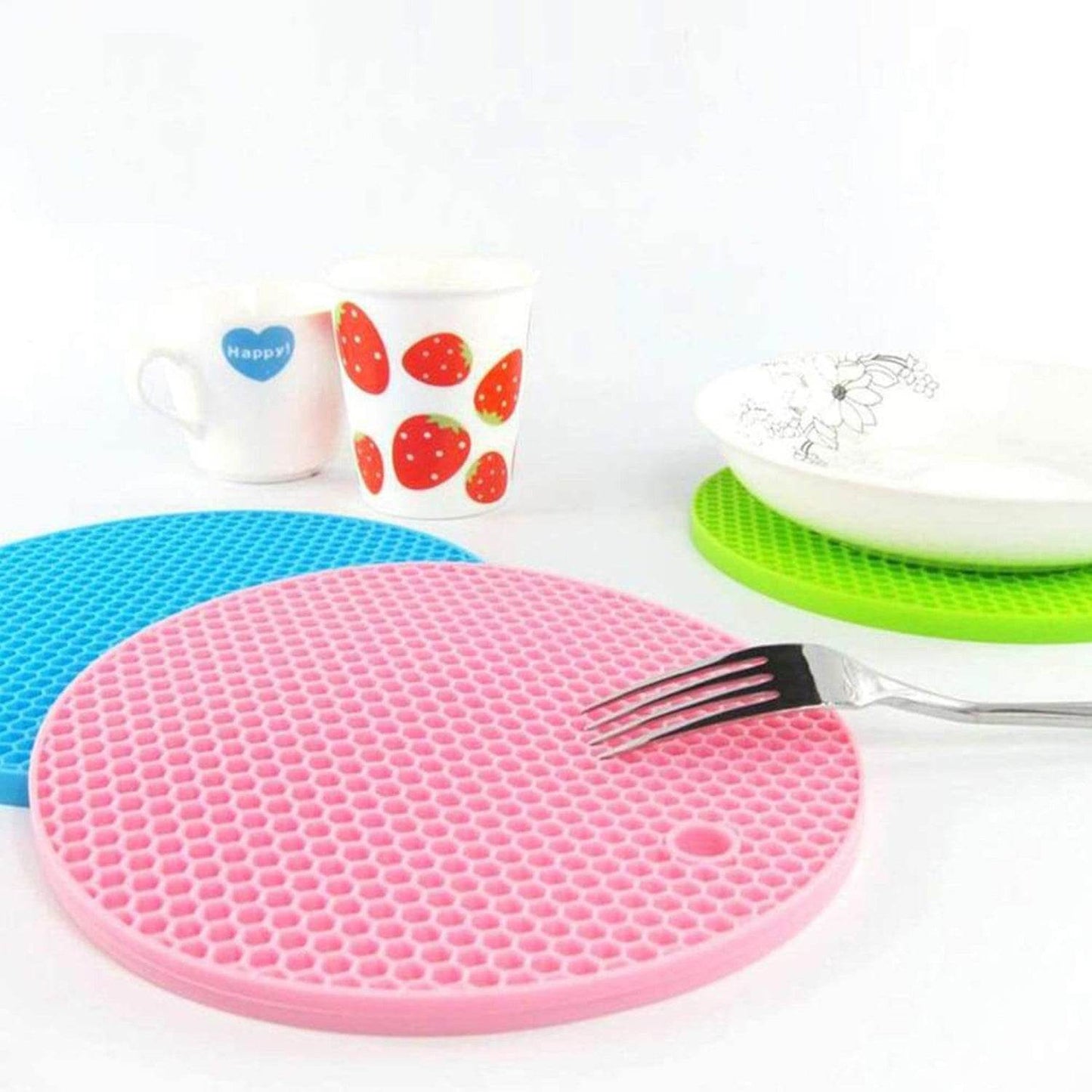 Silicon Hot Mat , Placing For Hot Vessels And Utensils (4 Pc ) - warehousetech13