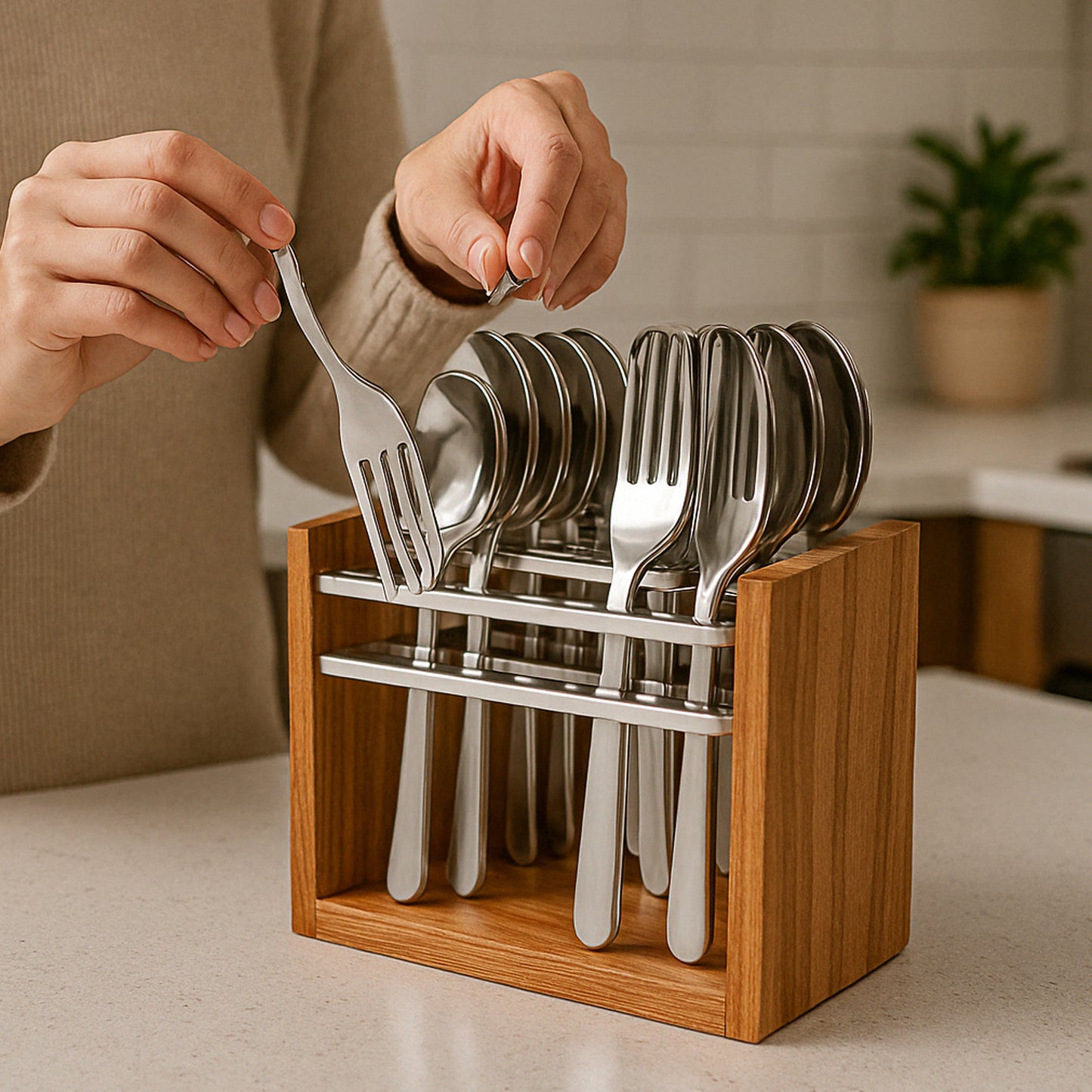 Apex Premium Stainless Steel Cutlery Set (24 Pc) - warehousetech13