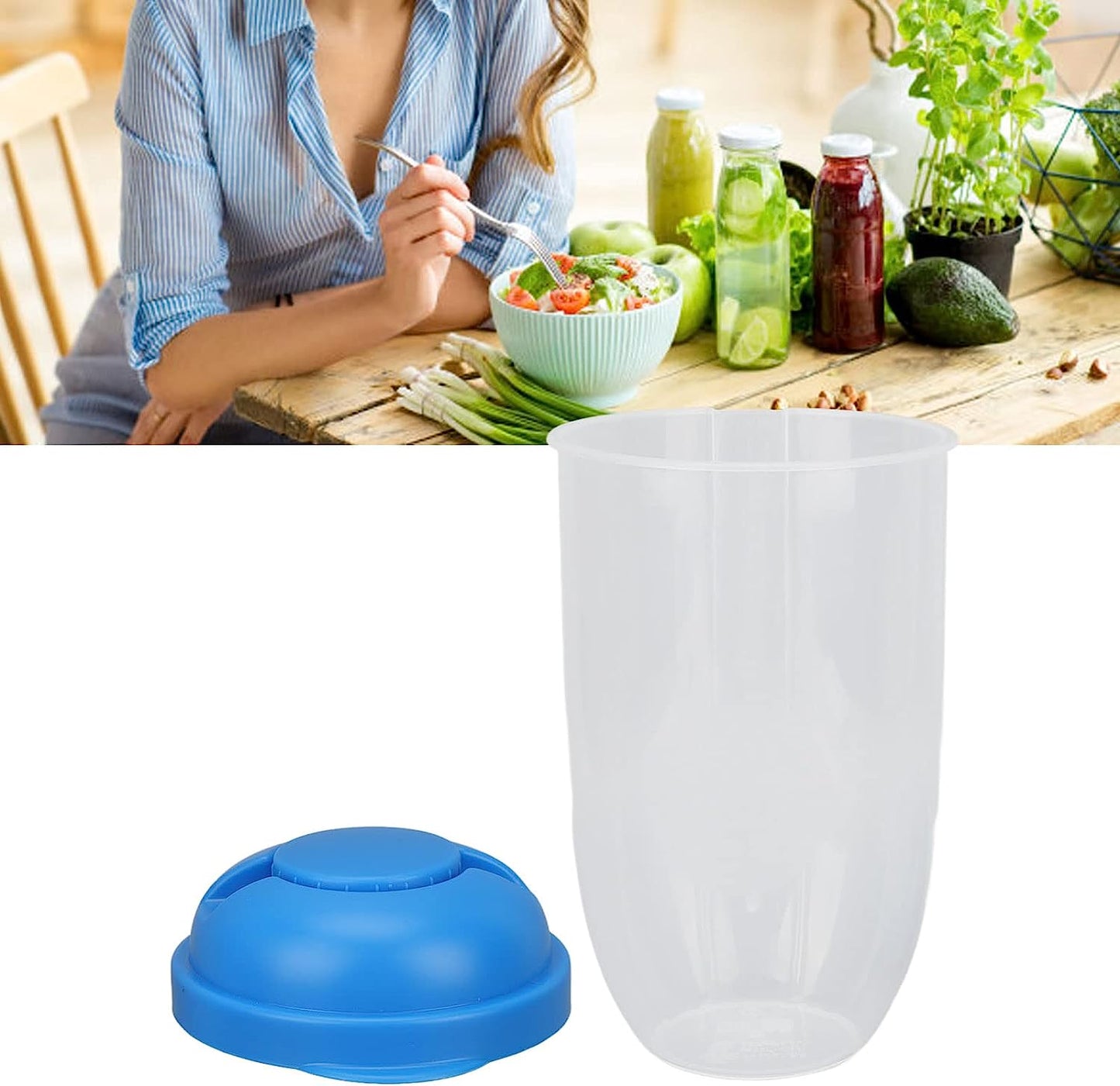 2545 Fruit And Vegetable Salad Cups Easy Clean Salad Mixing Cup For Business People For Business Travel (1pc) - warehousetech13