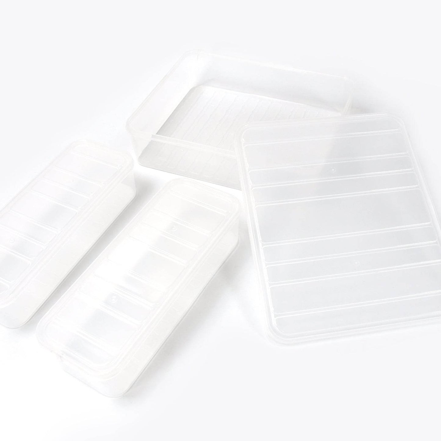 Plastic Food Storage Container For Fridge Fridge Storage Boxes With Lid Stackable - warehousetech13