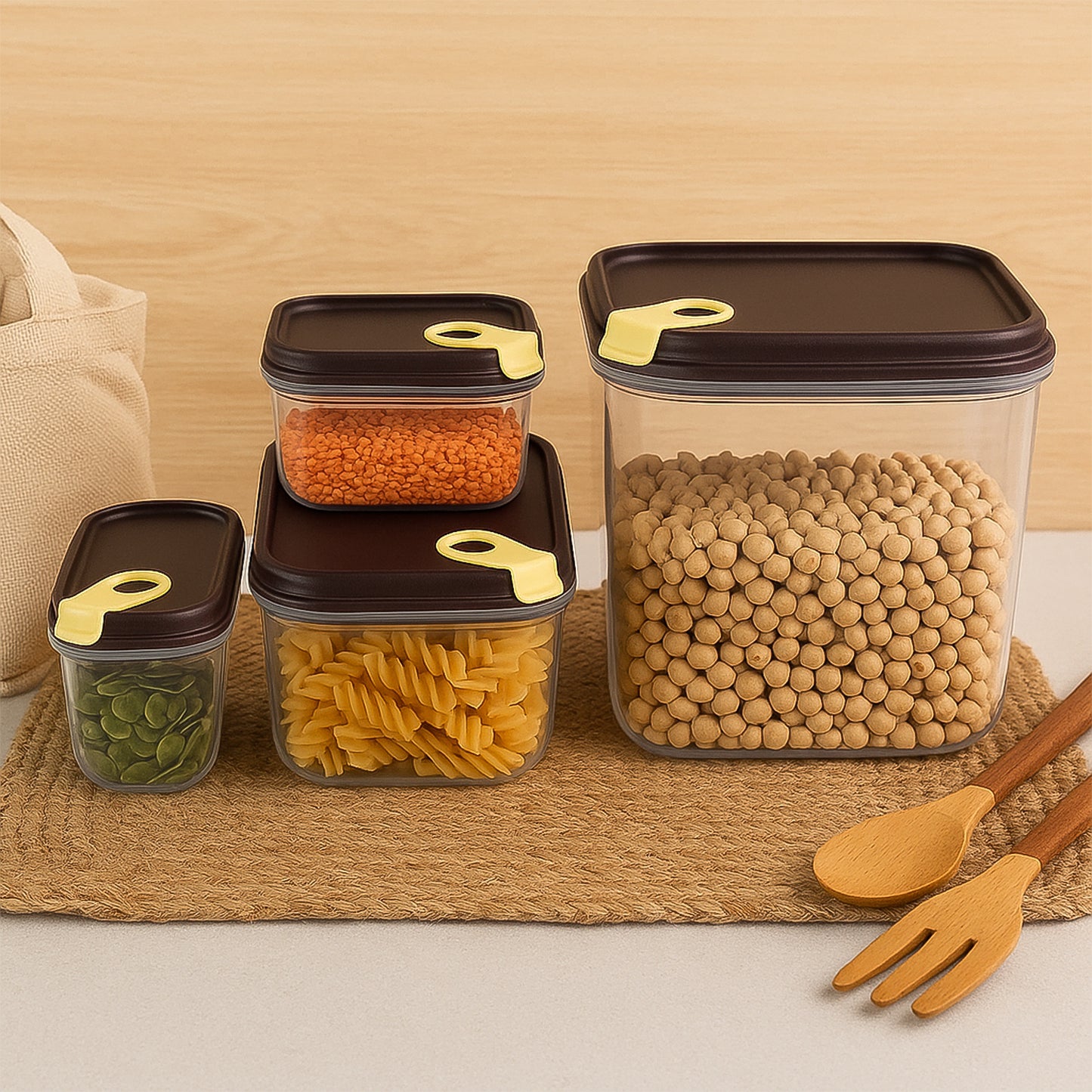 Ritu Push N Lock Airtight Food Storage Container Set (4 Pc) - warehousetech13