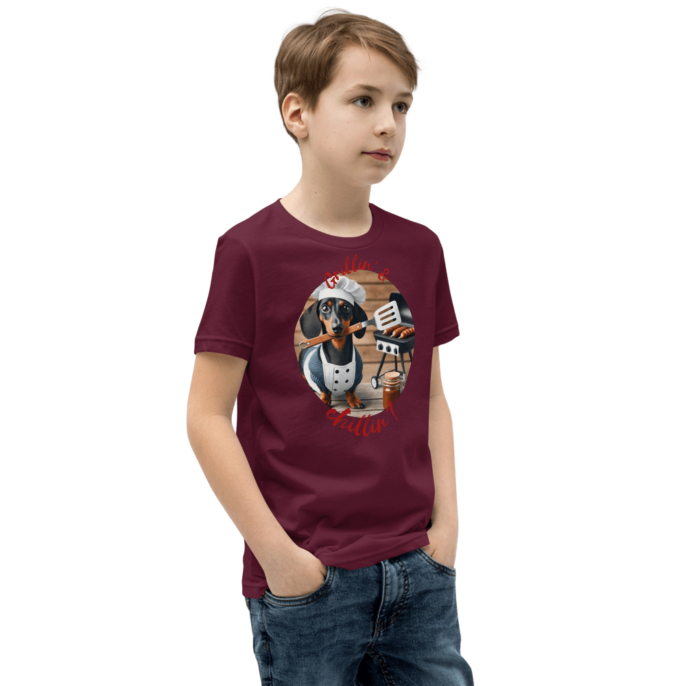 Chef Dachshund Youth T-Shirt - warehousetech13
