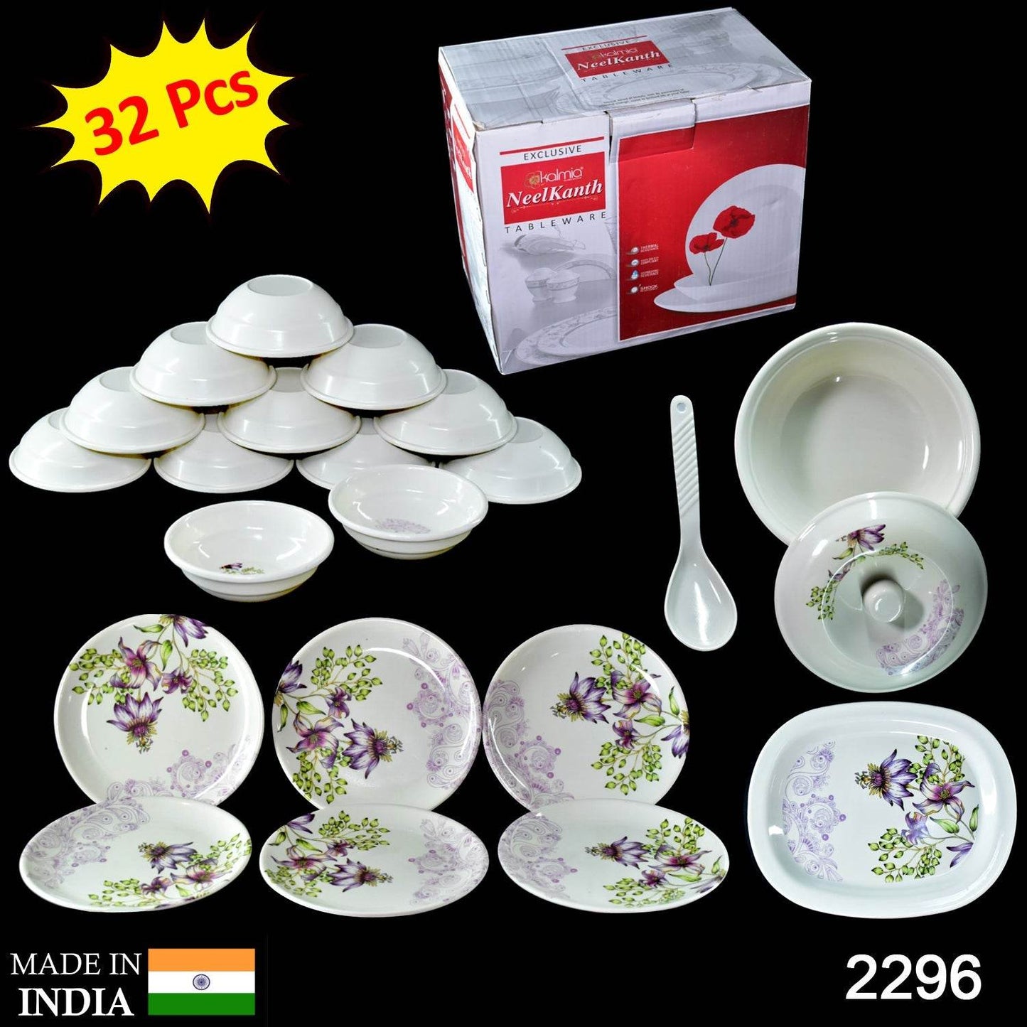 Premium Tableware 32 Pc For Serving Food Stuffs And Items. - warehousetech13